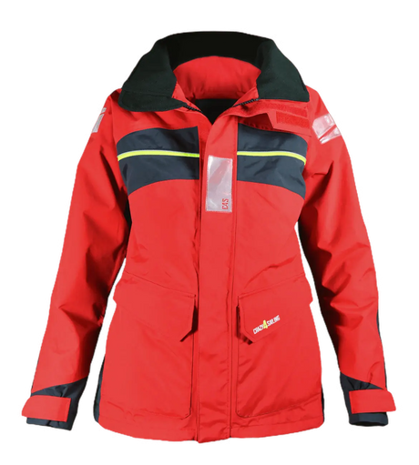 Damen Bergen Offshore Segeljacke Rot / Carbon Jacken Crazy4Sailing 