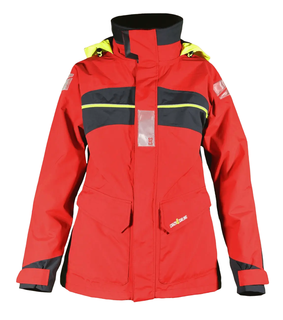 Damen Bergen Offshore Segeljacke Rot / Carbon Jacken Crazy4Sailing S