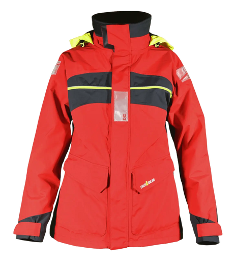 Damen Bergen Offshore Segeljacke Rot / Carbon Jacken Crazy4Sailing S