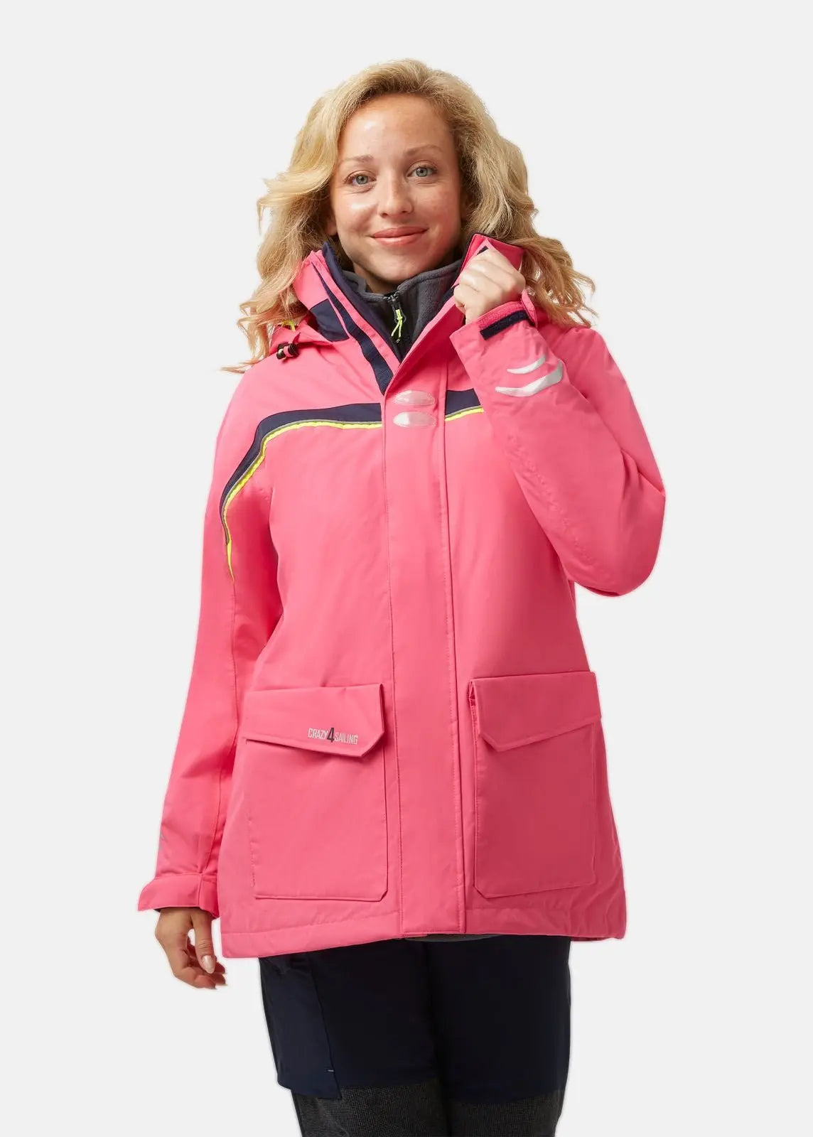 Damen Sydney Neon Segeljacke Jacken Crazy4Sailing Pink