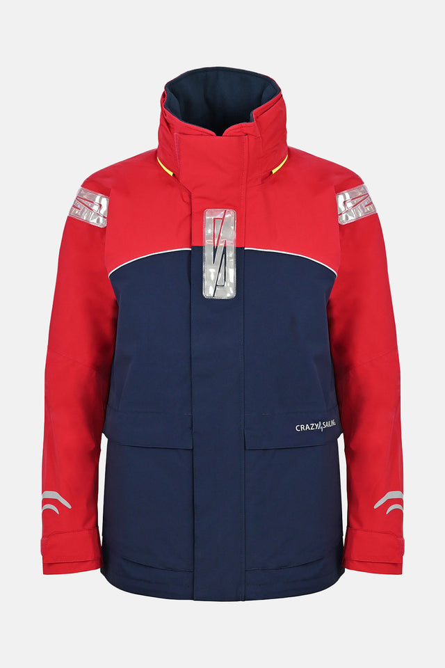 Herren Bergen II Offshore Segeljacke in Sondergrößen Jacken Crazy4Sailing Rot / Navy