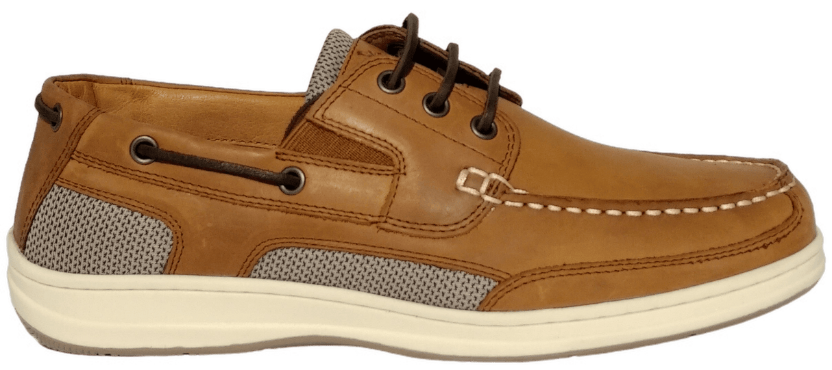 Blueport Atlantic Segelschuh Bootsschuh Blueport Maluchi Tan