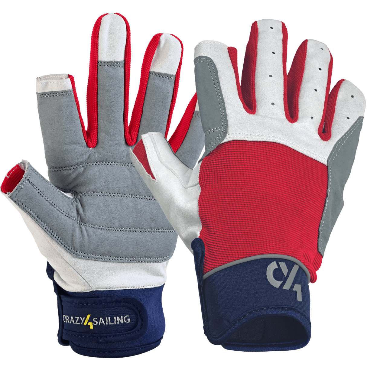 Unisex Segelhandschuhe Crusing Handschuhe Crazy4Sailing Rot